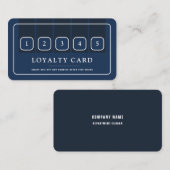 Carte De Fidélité Icône professionnelle bleu et blanc (Devant / Derrière)