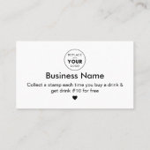 Carte De Fidélité Illustration classique de la boisson au café Ajout (Dos)