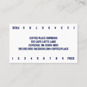 Carte De Fidélité Immense texte sur blanc double numéro de poinçon (Dos)