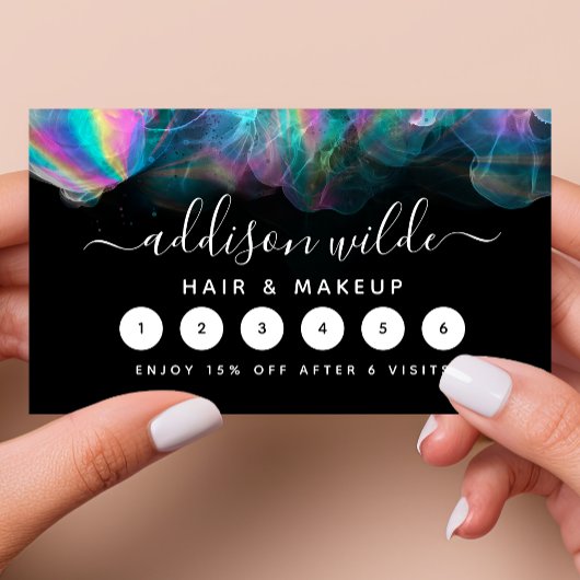 Carte De Fidélité Industrie de l'encre à alcool holographique