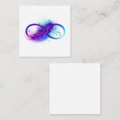 Carte De Fidélité Infinité avec plumes violettes (Devant / Derrière)
