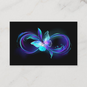 Carte De Fidélité Infinité brillante avec papillon magique