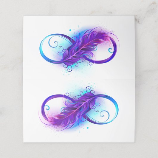 Carte De Fidélité Infinity with purple feather (Extérieur déplié)