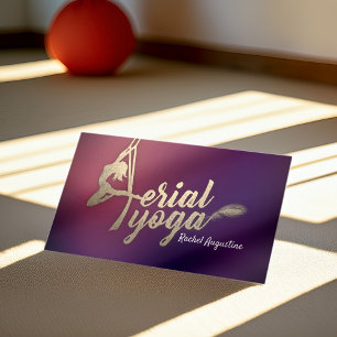 Carte De Fidélité Instructeur de yoga aérien Pilates Fitness Purple