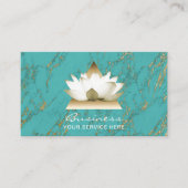 Carte De Fidélité Instructeur de Yoga Gold Lotus Turquoise Loyauté (Devant)