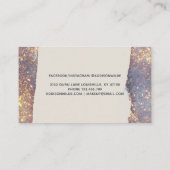 Carte De Fidélité Iridescente Purple Gold Glam Parties scintillant (Dos)