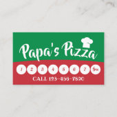 Carte De Fidélité Italie Pizza Pasta Restaurant Loyalty Punch (Devant)
