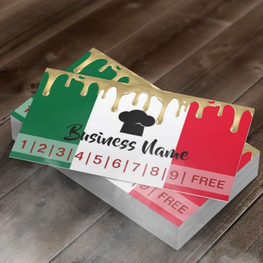 Carte De Fidélité Italy Restaurant Pizza Loyalty Punch