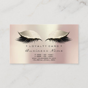 Carte De Fidélité Ivoire de maquillage de mèches de salon de beaut