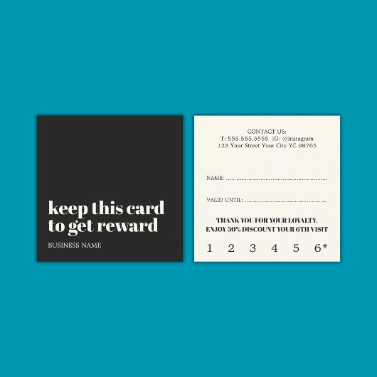 Carte De Fidélité Ivoire moderne Noir clair Jaune Beauté Bold Salon