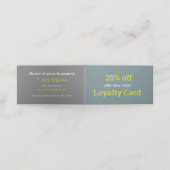 Carte De Fidélité Jaune gris -minimaliste (Extérieur déplié)