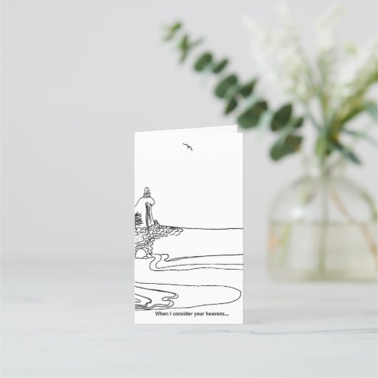 Carte De Fidélité "Je considère vos cieux"...Écriture (Devant)