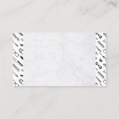 Carte De Fidélité Jeu d'outils Barres | Barber Outils Marbre Motif (Dos)