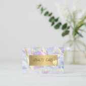 Carte De Fidélité Joli cadre Opal Gold élégant (Debout devant)
