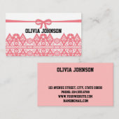 Carte De Fidélité Joli, élégant (Devant / Derrière)