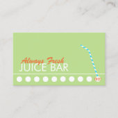 Carte De Fidélité Jus Bar Client Loyalty Punch (Devant)