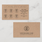Carte De Fidélité Kraft Moderne Simple Minimale Café Café Café Café (Devant / Derrière)