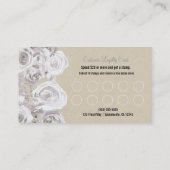 Carte de fidélité Kraft rustique aux roses blanche (Dos)