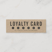Carte de fidélité Kraft rustique simple (Devant)