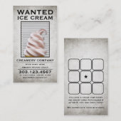 Carte De Fidélité la crème glacée a voulu l'affiche (Devant / Derrière)