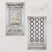 Carte De Fidélité la crème glacée a voulu l'affiche (Devant / Derrière)