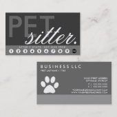 Carte De Fidélité la garde d'enfants d'animal familier récompense le (Devant / Derrière)