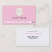 Carte De Fidélité Lash EyeLash Extensions Loyauté client 10 Punch (Devant / Derrière)