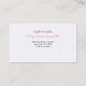 Carte De Fidélité Lash EyeLash Extensions Loyauté client 10 Punch (Dos)