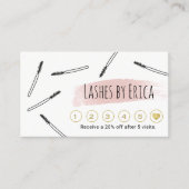 Carte De Fidélité Lashes Artiste maquillage Cute Lash Bar Loyauté (Devant)
