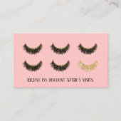 Carte De Fidélité Lashes Artiste maquillage Eyelash Blush Pink Loyal (Devant)