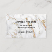 Carte De Fidélité Lashes Artiste maquillage Marbre tendance Loyalty  (Dos)