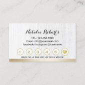 Carte De Fidélité Lashes Artiste maquillage Moderne Bordure Or Fidél (Dos)