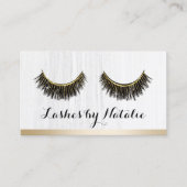 Carte De Fidélité Lashes Artiste maquillage Moderne Bordure Or Fidél (Devant)