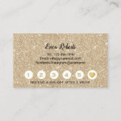 Carte De Fidélité Lashes Artiste maquillage Or moderne Eyelash Loyau (Dos)