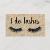 Carte De Fidélité Lashes Artiste maquillage Or moderne Eyelash Loyau (Devant)