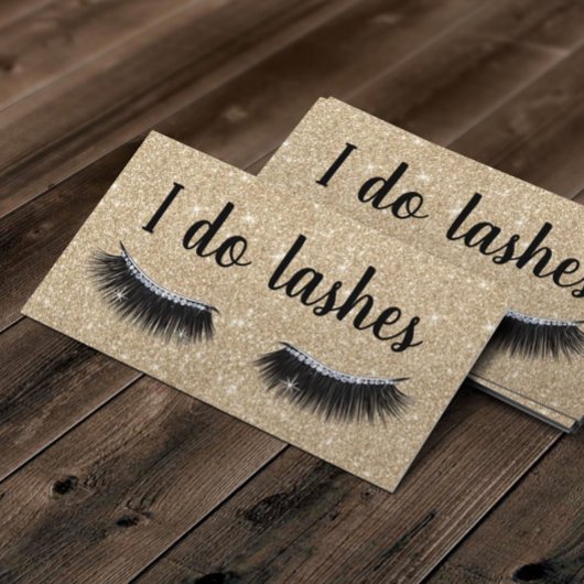 Carte De Fidélité Lashes Artiste maquillage Or moderne Eyelash Loyau