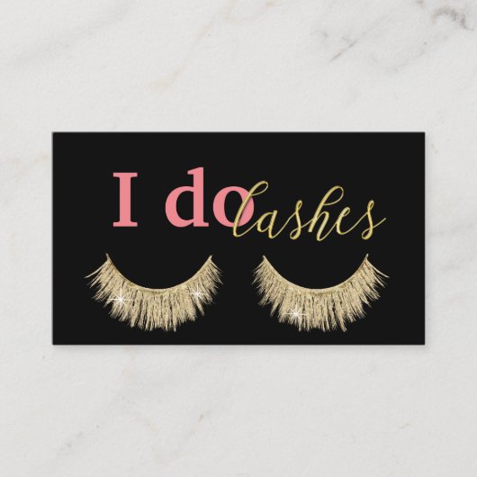 Carte De Fidélité Lashes Artiste maquillage Or moderne Eyelash Loyau (Devant)