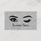 Carte De Fidélité Lashes Bros maquillage Artiste Argent Parties scin (Devant)
