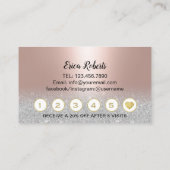 Carte De Fidélité Lashes Extensions Blush Rose Gold Salon Loyalty (Dos)