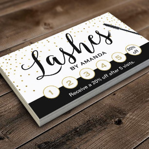 Carte De Fidélité Lashes Maquillage Artiste Classic Script Loyalty P