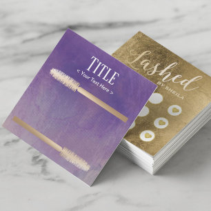 Carte De Fidélité Lashes maquillage Artiste Gold & Purple Loyalty Pu