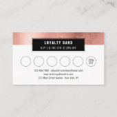 Carte De Fidélité Lashes moderne Rose or étincelant Eyelashes Élégan (Dos)