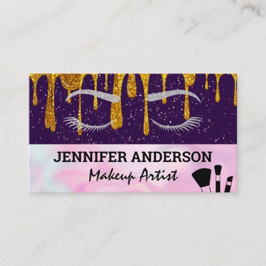 Carte De Fidélité Lashes oculaires | PARTIES SCINTILLANT | Brosses d (Devant)