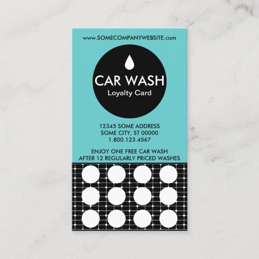 carte de fidélité lavage auto (Devant)