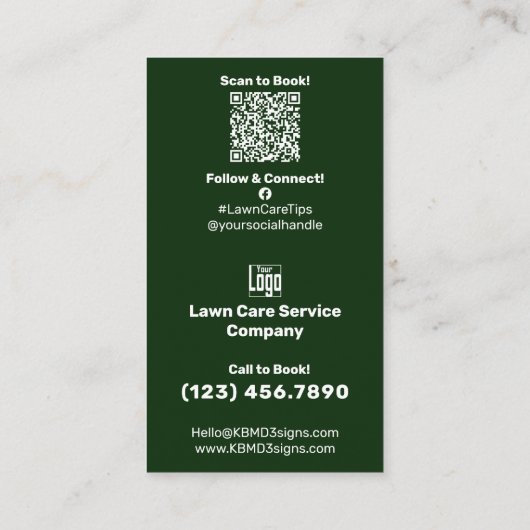 Carte De Fidélité Lawn Care Thank You for Your Support! (Dos)