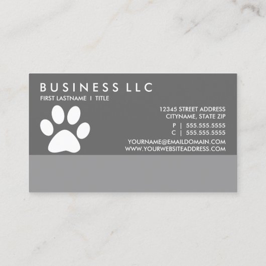 Carte De Fidélité le groomer de chien récompense le programme (Dos)