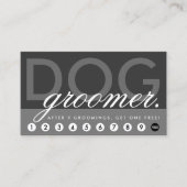 Carte De Fidélité le groomer de chien récompense le programme (Devant)