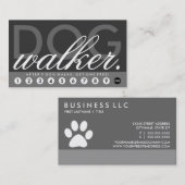 Carte De Fidélité le marcheur de chien récompense le programme (Devant / Derrière)