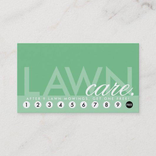 Carte De Fidélité le soin de pelouse récompense le programme (Devant)