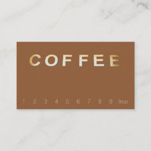 Carte De Fidélité LETTRE CAFÉ HAUT DE GAMME Loyauté